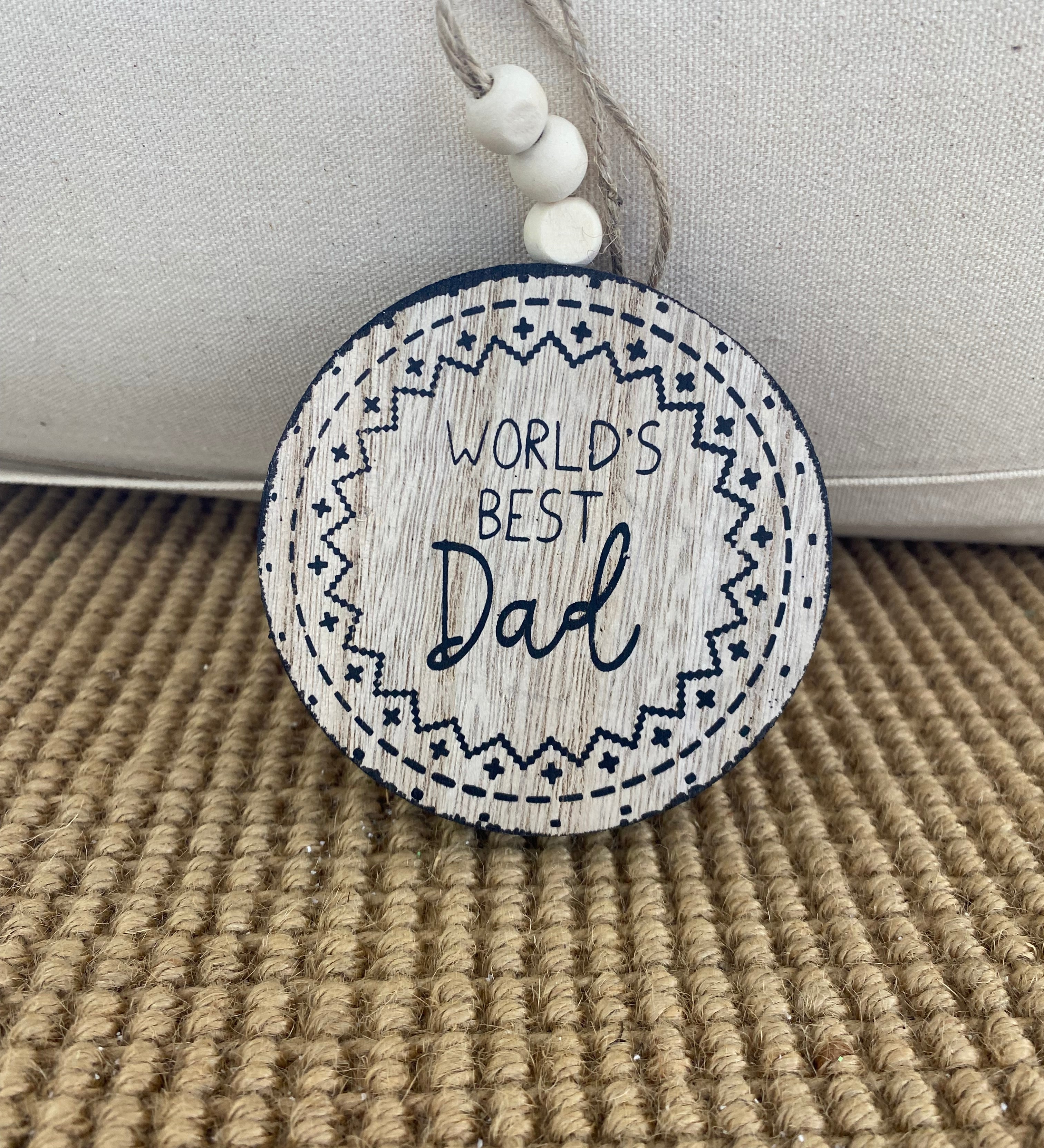 Pine Wood Disk Ornament