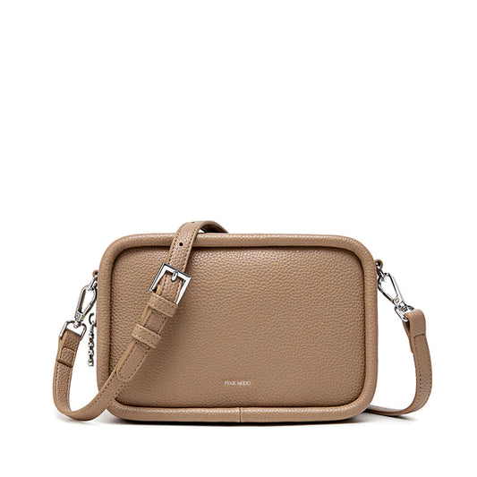 Erika Crossbody - Latte Pebbled