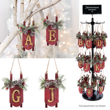 Monogram Sled Ornaments