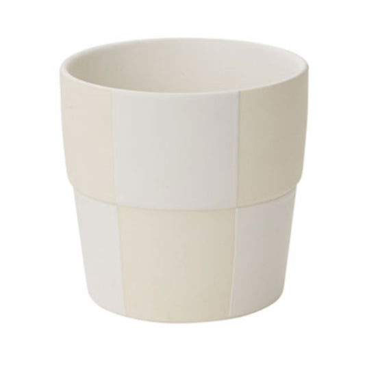 Checkerboard Pot - Beige