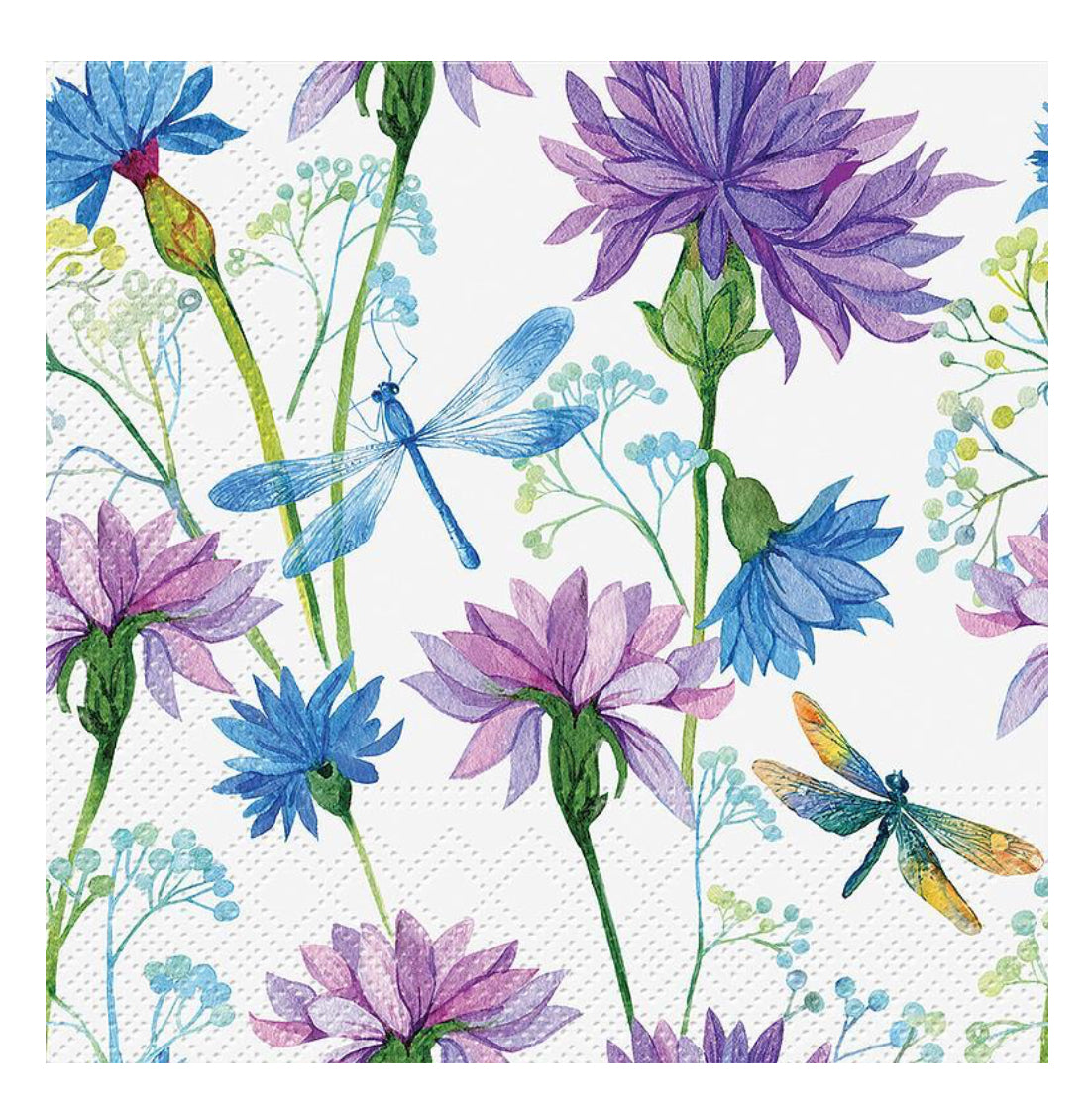 Napkin 20 Pack - Dragonfly Floral