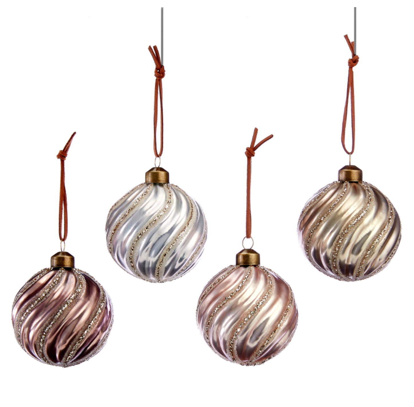 Embossed Swirls Ornaments