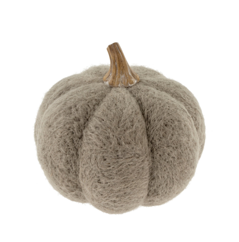 Large Felt Pumpkin - Grey