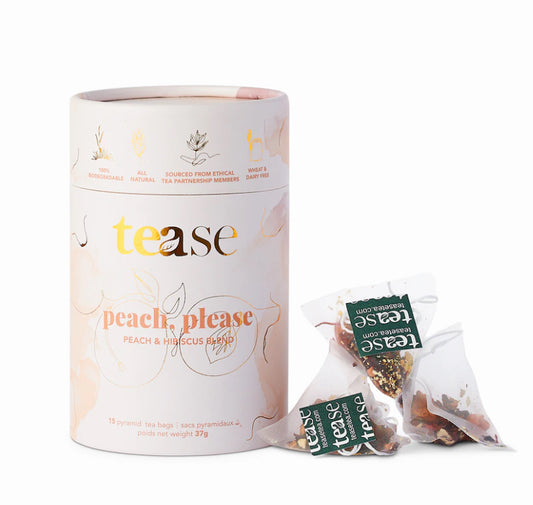 Peach Please Tea | Hydration + Skin Support - Tease Wellness Blends