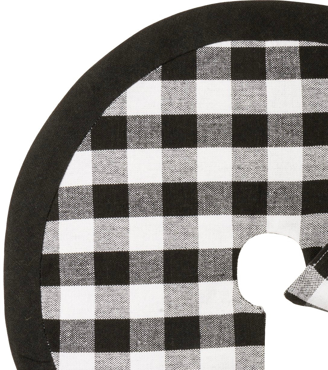 Buffalo Plaid Tree Skirt - Black and White