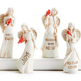 Memorial Angel Figurine With Cardinal