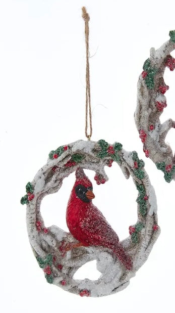 Birch Cardinal Ornament