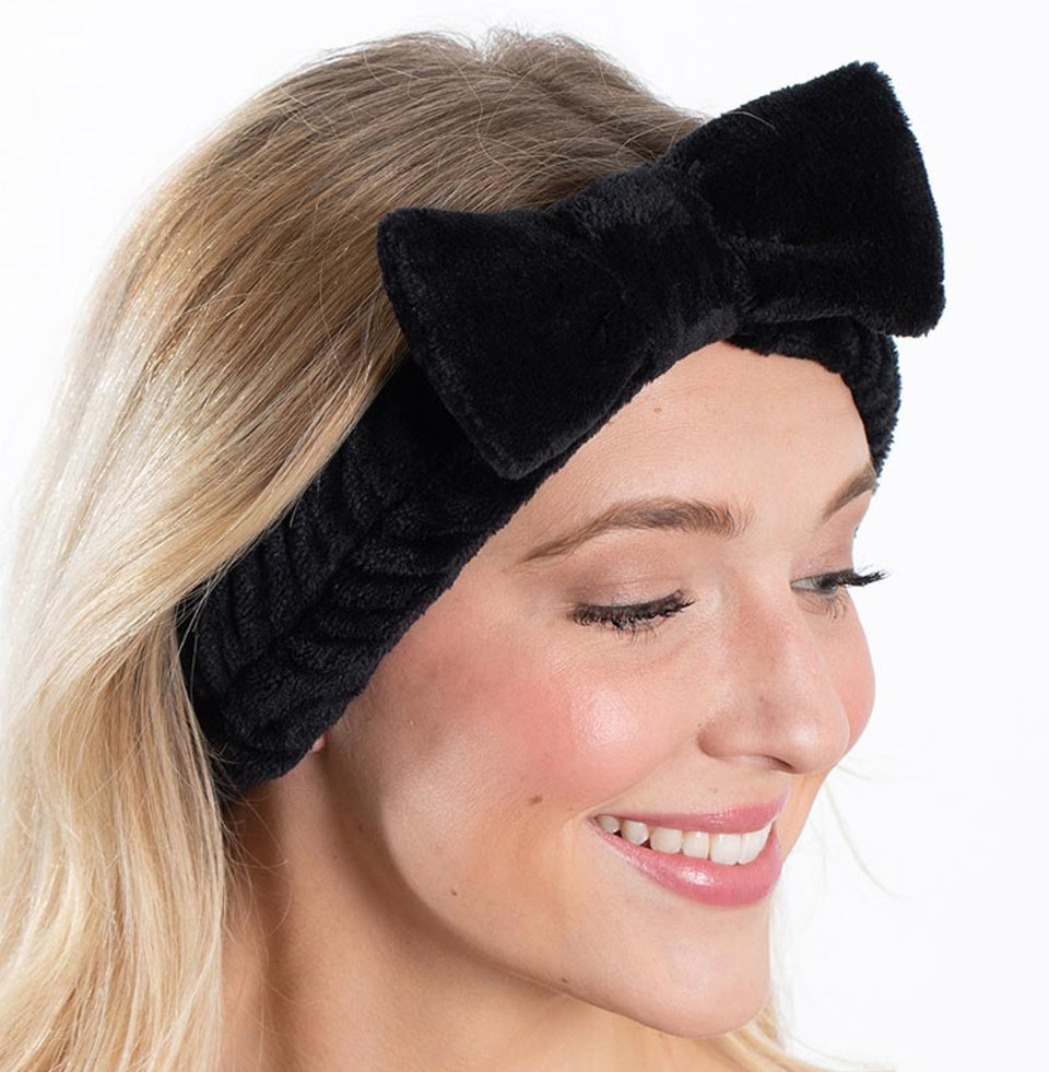 Plush Bow Spa Headband