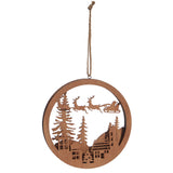 Santa Flying Layered Ornament