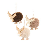 Deer Ornaments - Set of 3