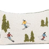 Ski Scene Boucle Pillow