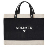 Mini Black Summer Market Tote