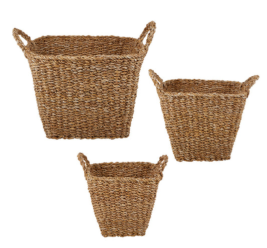 Square Woven Handled Basket