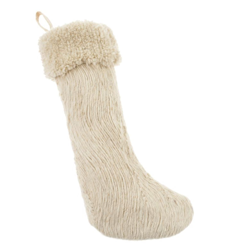 Beige Wool Stocking