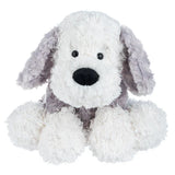 Grey + White Stuffed Dog