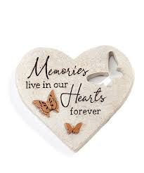 Memories Live In Our Hearts Forever Memorial Stone