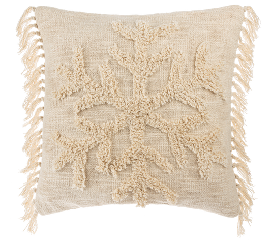 White Snowflake Pillow