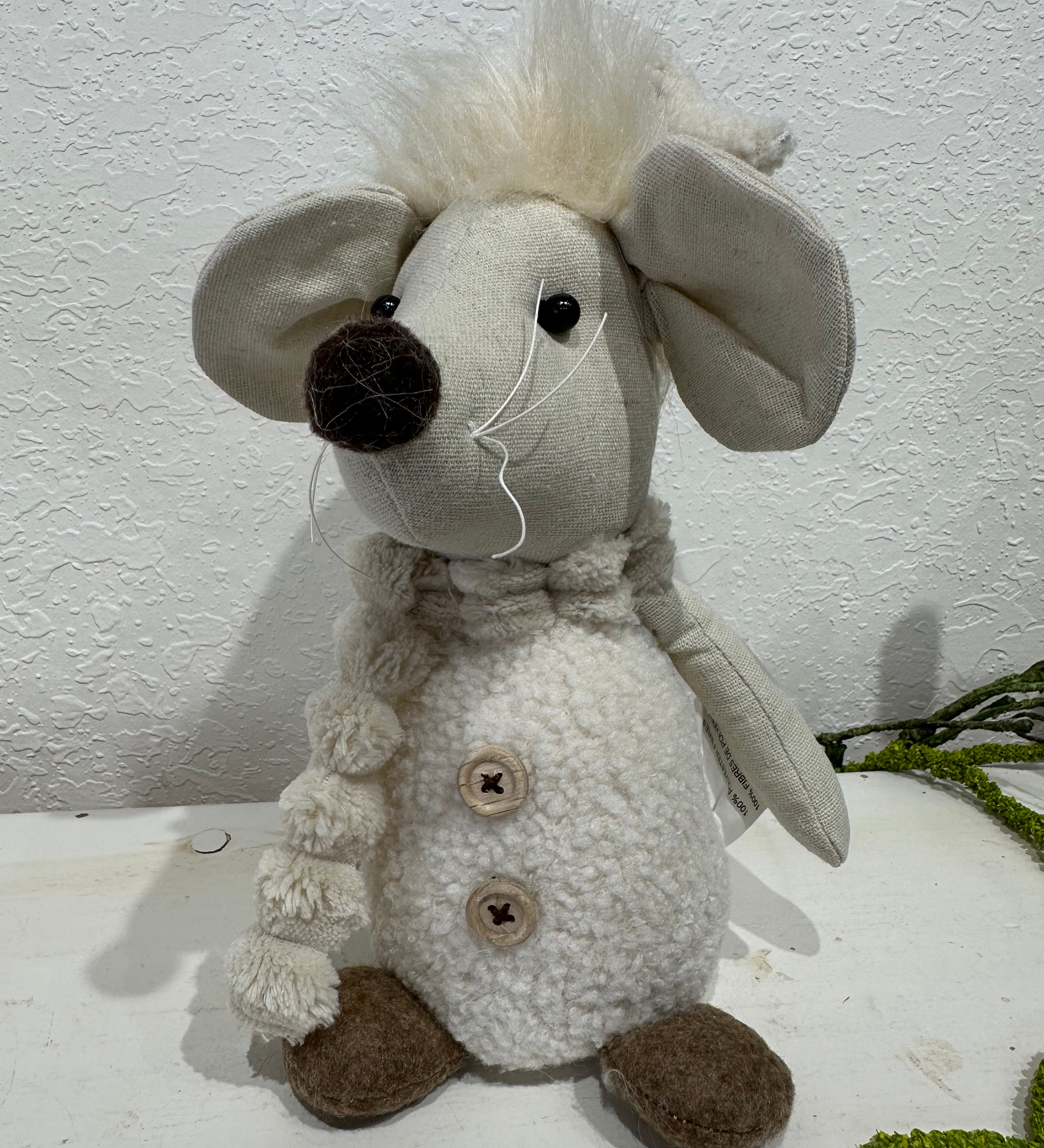 Plush Sitting Mouse