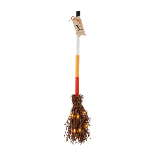 Light Up Broom Decor