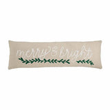 Christmas Greenery Embroidered Pillow