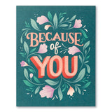 Because of You Thank You Card