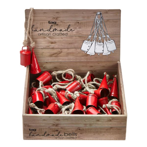 Mini Hanging Bells - Red