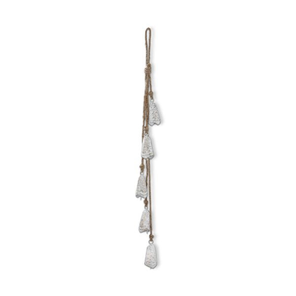 Balsam Bell and Jute Rope Swag - White