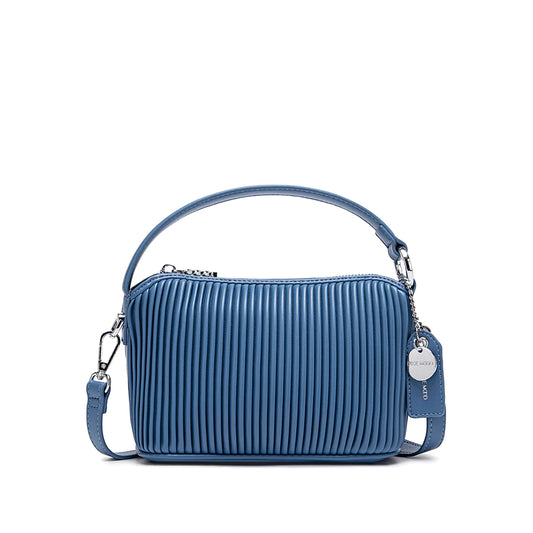 Ella Crossbody - Muted Blue Pleated