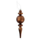 Spindle Glass Ornament - Brown