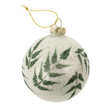 Frosted Fern Glass Ornament