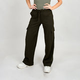 Willa Wide Leg Pant - Dark Green