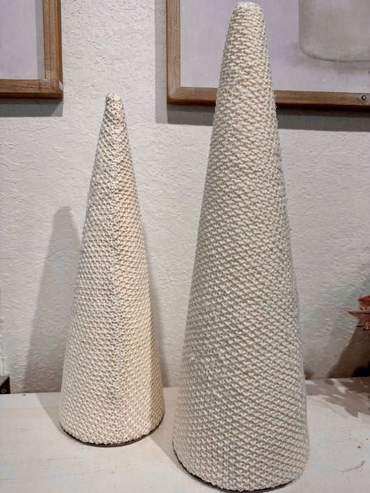 Knit Cone Tree - Beige