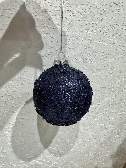 Blue Glitter Ornament