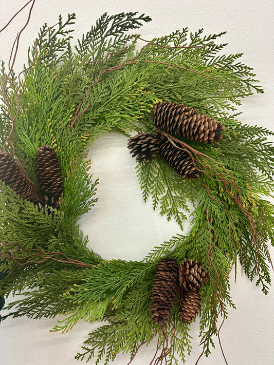 Wreath With Pinecones