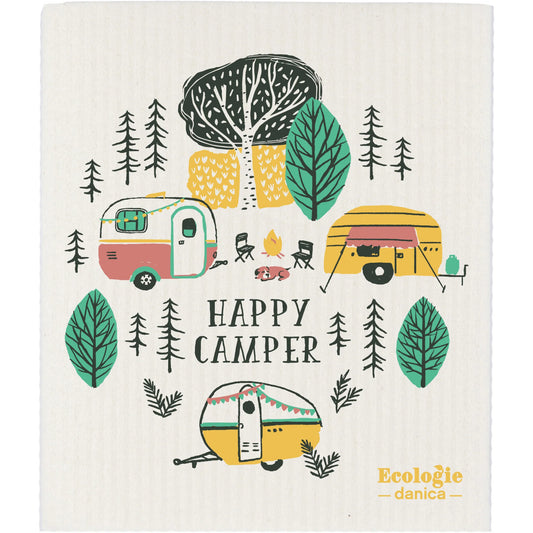 Happy Camper Swedish Dishcloth