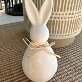 Ceramic Rabbit With Raffia Bow