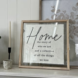 Square Glass Home Plaque