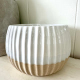 Sandy White Ceramic Pot