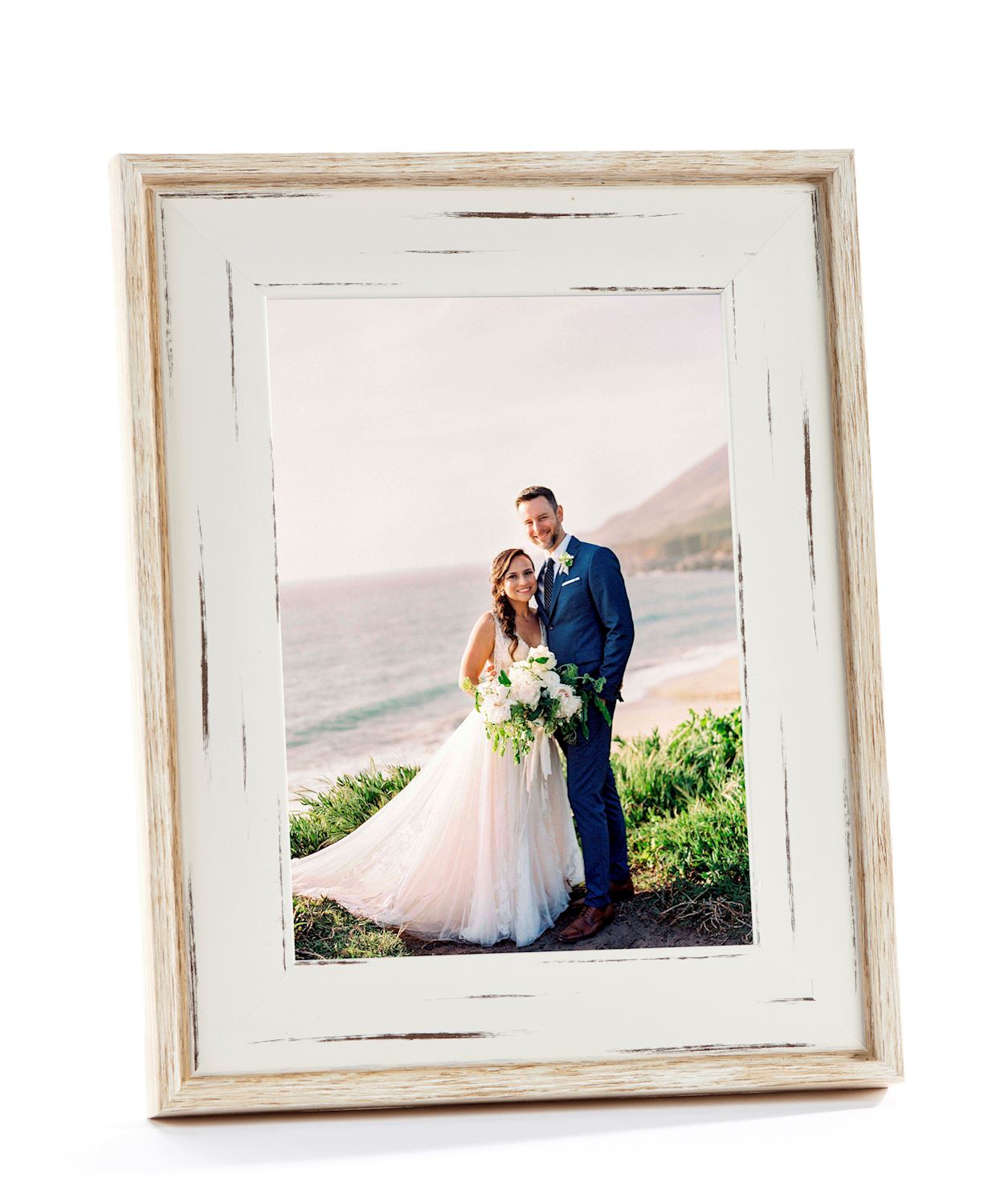 White Wash & Natural Photo Frame, 5x7