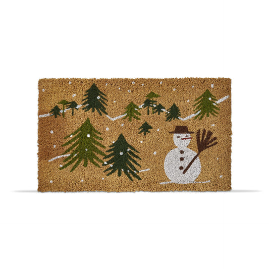 Snowman Coir Mat