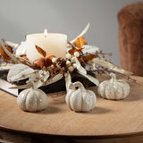 Stoneware Cream Pumpkins Trio