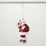 Santa with Candy Cane Ornament