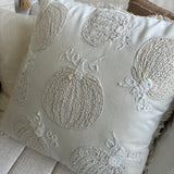 Embroidered Pumpkin Pillow