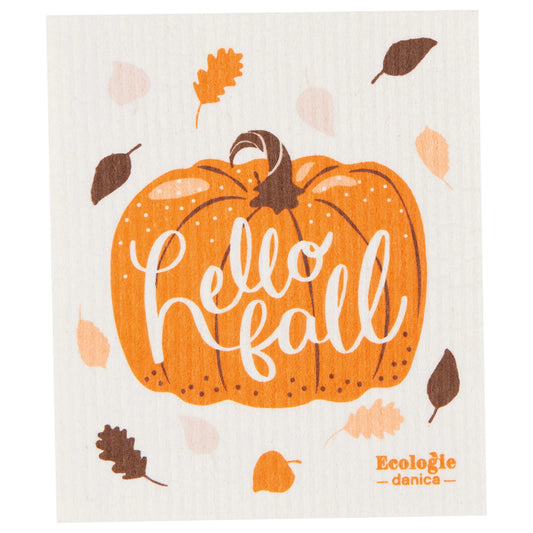 Hello Fall Swedish Dishcloth