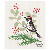 Forest Woodpecker Swedish Dishcloth