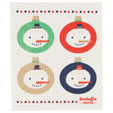 Snowman Ornament Swedish Dishcloth