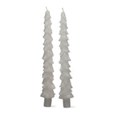 Spruce Taper Candles Set/2 white