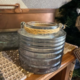 Grey Glass Decorative Jar