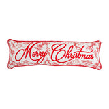 Long “Merry Christmas” Embroidered Pillow