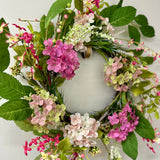 Artificial Pink Spring Wreath